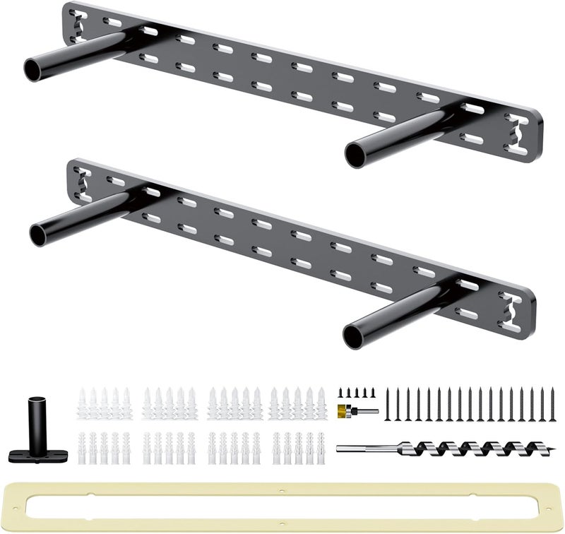 Craftersmark 2pcs Floating Shelf Hardware Heavy Duty Hidden Shelf Brackets Support,Wall Mounting Invisible Floating Shelves Bracket with Jig (18" x 4" x 1.5" with Tools) - Image 1